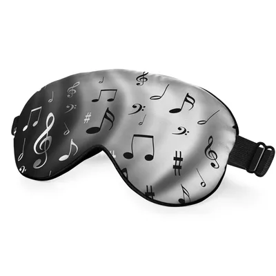 Musical Notes Pattern Sleep Mask for Melody Lovers