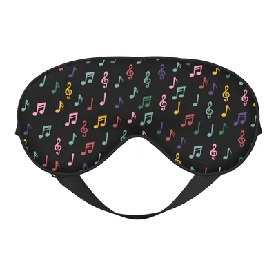 Colorful Music Notes Pattern Sleep Mask for Melody Lovers