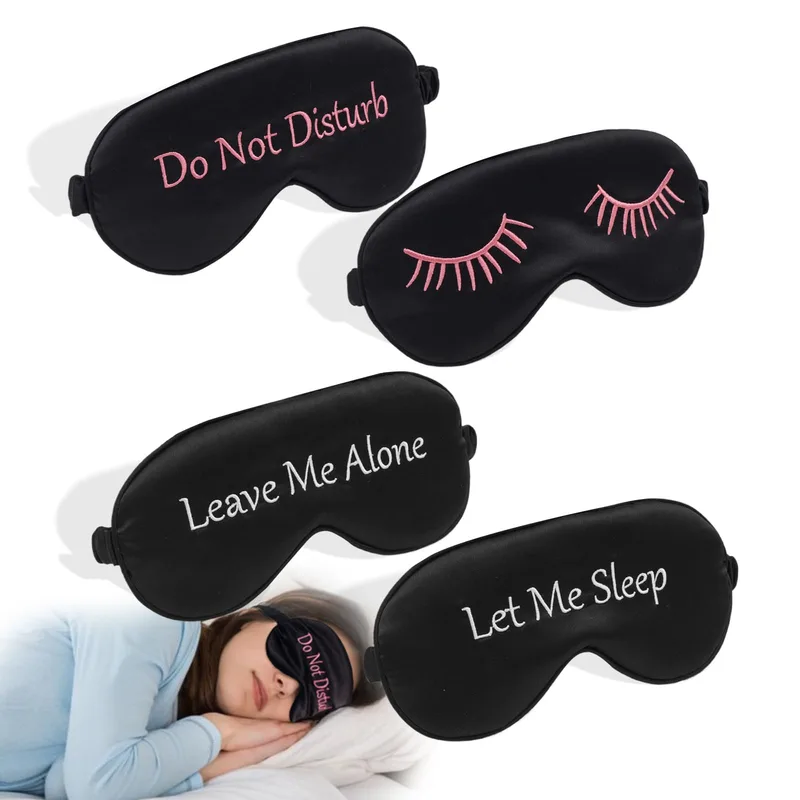 Let Me Sleep Mask Set of 4 for Sleep Lovers and Nappers
