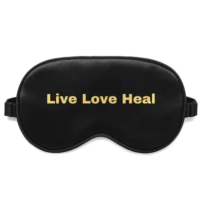 Nurse Inspirational Quote Sleep Mask: Live Love Heal Design