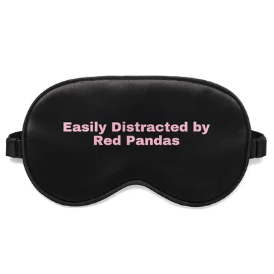 Distracted by Red Pandas Sleep Mask for Enthusiasts