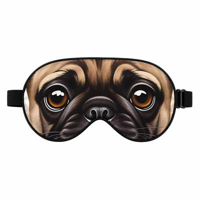 Cute Pug Sleep Mask for Dog Lovers and Pug Fans