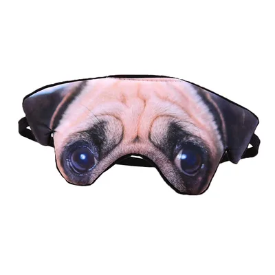 Pug Dog Face Sleep Mask: Cute Pug Print for Pet Lovers