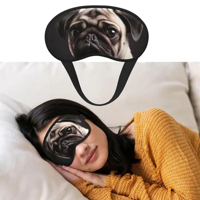 Pug Face Portrait Sleep Mask