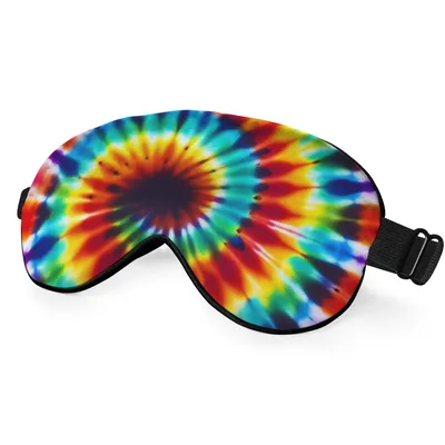 Tie Dye Sleep Mask: Rainbow Swirl Eye Cover for Color Lovers