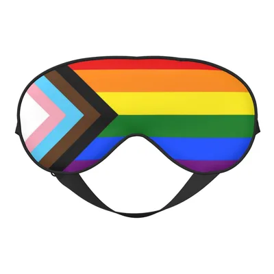 Pride Flag Sleep Mask: Progress Pride Stripes for Rest