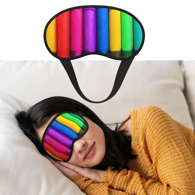 Rainbow Colored Crayons Sleep Mask for Creative Rest