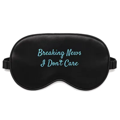 Breaking News Sleep Mask: Sarcastic Introvert Humor for Quiet Moments