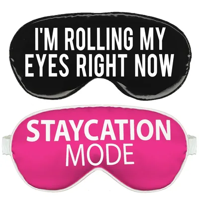Rolling My Eyes Sleep Mask Set of 2 for Sarcastic Friends