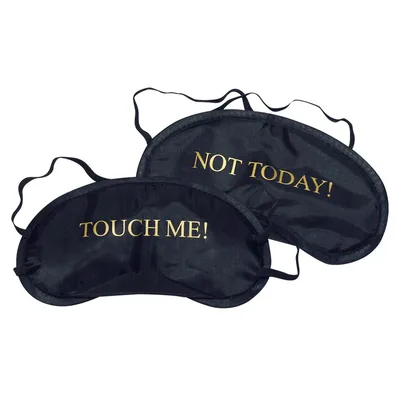 Funny Blindfold Humor Sleep Mask Set of 2: Touch Me Not Today