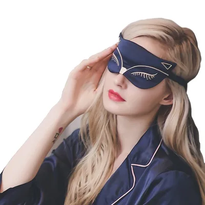 Fox Eye Sleep Mask with Lashes Design for Night