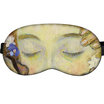 Woman Face Painting Sleep Mask: Artistic Eye Cover for Dreamers