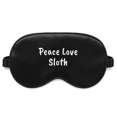 Peace Love Sloth Sleep Mask for Slow-Paced Lovers