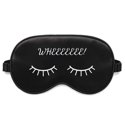 Sleepy Happy Wheee Sleep Mask: Whimsical Closed Eyes Design
