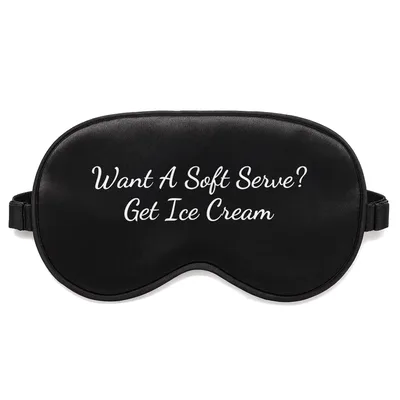 Ice Cream Lover Sleep Mask: Want A Soft Serve? Get Ice Cream Pun
