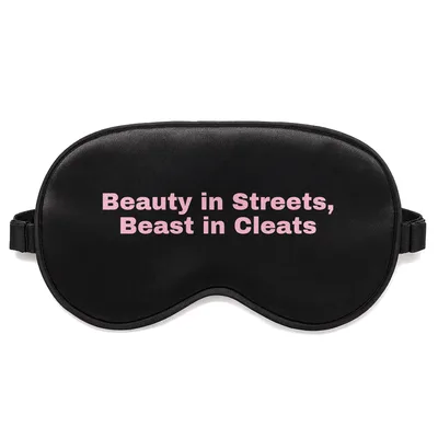 Softball Player Sleep Mask: Beauty in Streets, Beast in Cleats Design