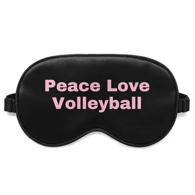 Volleyball Lover Sleep Mask: Peace Love Volleyball Design
