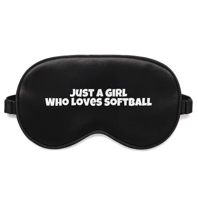 Softball Girl Sleep Mask: Bold Text Design for Players