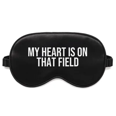 Softball Mom Sleep Mask: My Heart Is On That Field Design