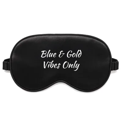 Blue and Gold Sleep Mask: Blue & Gold Vibes Only Design