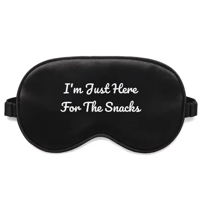 Just Here for Snacks Sleep Mask - Fantasy Football Humor