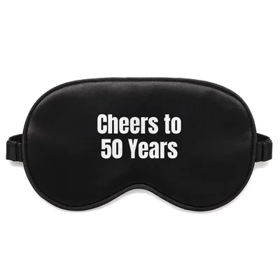 50th Birthday Sleep Mask Cheers to 50 Years Design