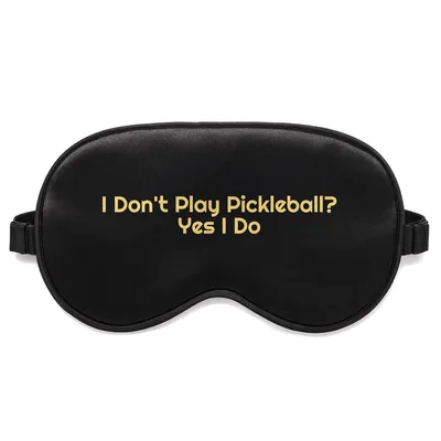 Pickleball Addict Sleep Mask: Bold Yellow Text Design for Players