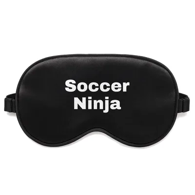 Ninja Soccer Fan Sleep Mask: Bold Text Design for Football Lovers