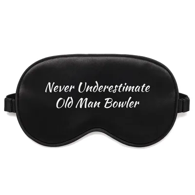Bowling Old Man Sleep Mask: Never Underestimate Old Man Bowler Design