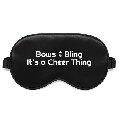 Cheer Bows Sleep Mask: Bows and Bling Design for Cheerleaders