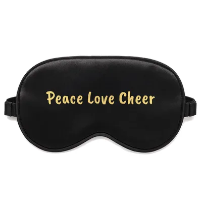 Peace Love Cheer Sleep Mask for Cheerleading Fans