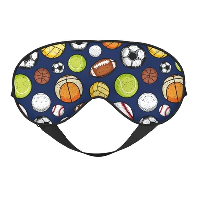 Sports Ball Sleep Mask with a Colorful Ball Pattern for Sports Fans