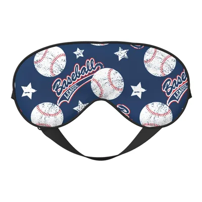 Baseball Fan Sleep Mask with Vintage League and Ball Design
