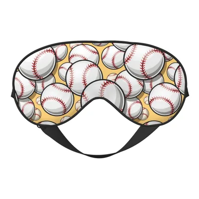 Baseball Dad Sleep Mask: A Pattern of White Balls