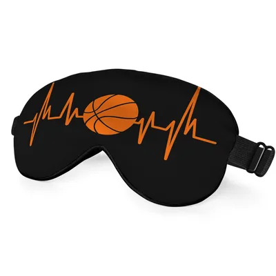 Basketball Heartbeat Design Sleep Mask for Court Lovers