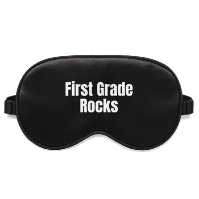 First Grade Teacher Sleep Mask - Bold White Text Design