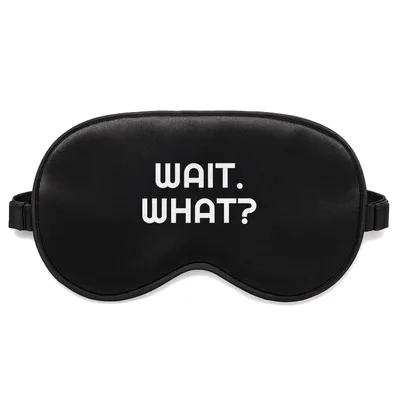 Punctuation Nerd Sleep Mask: WAIT. WHAT? Design