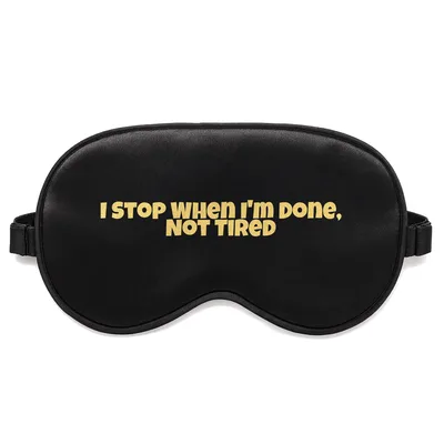 Stop When Done Sleep Mask: Vintage Barber Humor