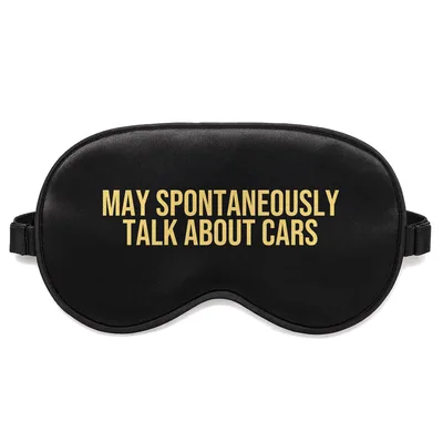 Car Lover Sleep Mask May Spontaneously Talk About Cars Warning