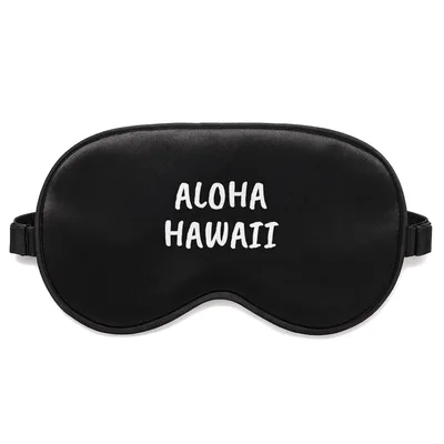 Aloha Hawaii Sleep Mask: Tropical Text Design for Island Lovers