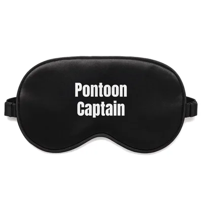 Vintage Pontoon Captain Funny Sleep Mask for Boating Lovers