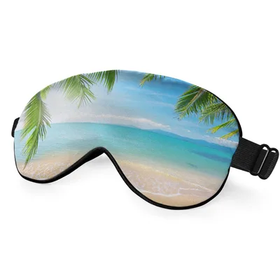 Tropical Beach Palm Sleep Mask for Vacation Lovers