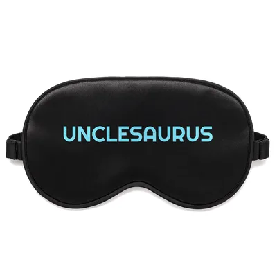 Uncle Dinosaur Sleep Mask: Unclesaurus Retro Text Design
