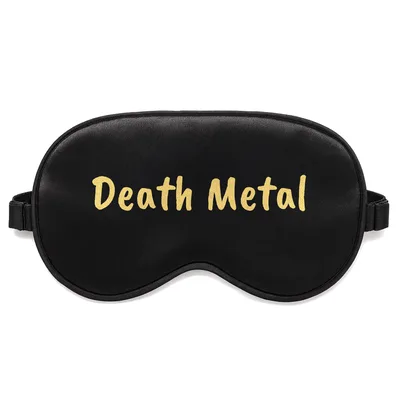 Death Metal Fan Sleep Mask: Kawaii Rainbow Design for Rock Lovers