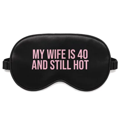 40th Birthday Wife Sleep Mask Celebrates Her 40th with Bold Pink Text