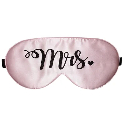 Newlywed Mrs Sleep Mask: Elegant Script Design for Brides