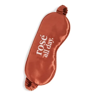 Rose Wine Humor Sleep Mask - Rosé All Day Design